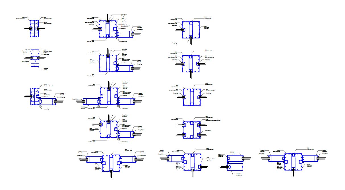 E64-10 64mm Post and Mullion Glazing Plan